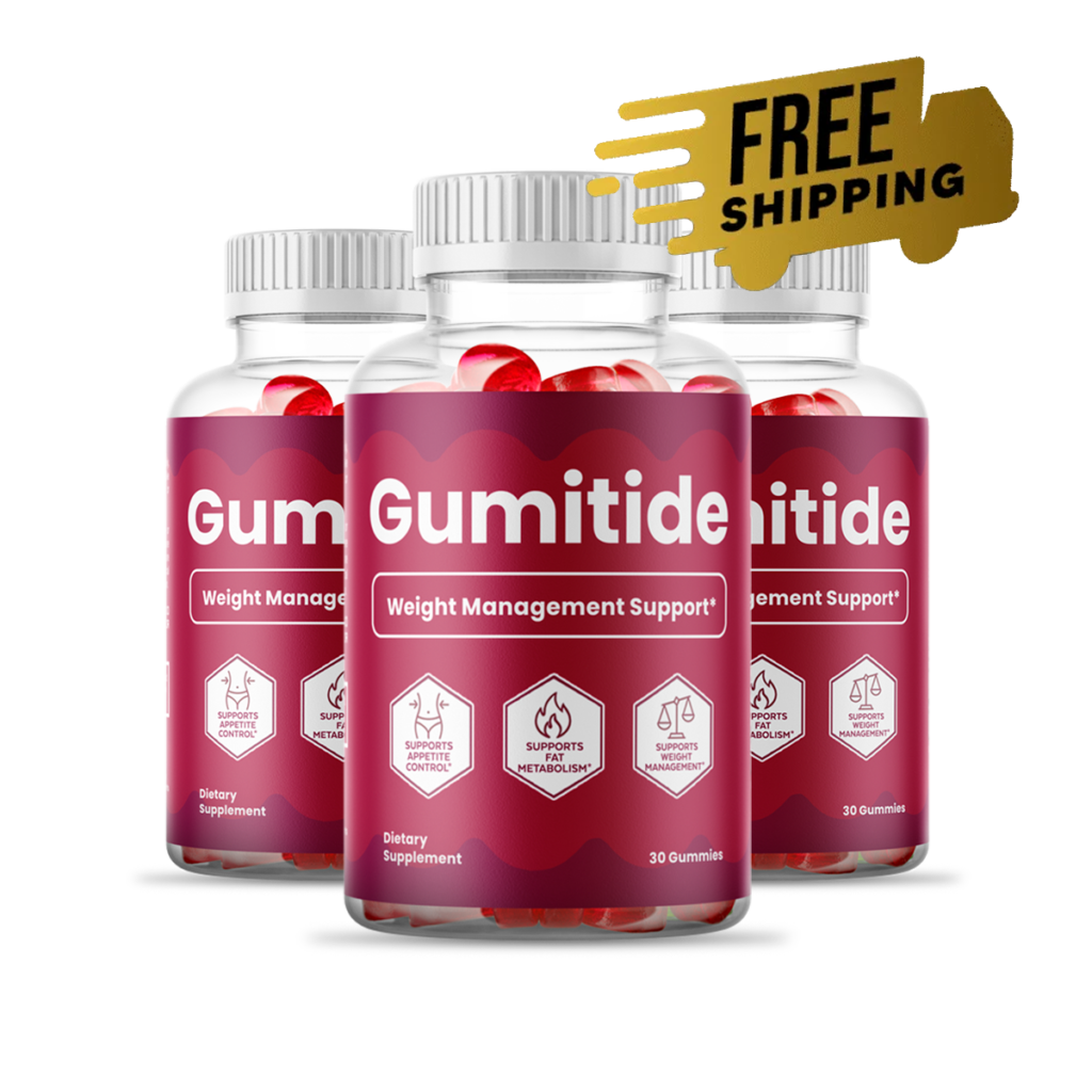Visual analysis of the official GumiTide supplement bottle for target health results on an expert review page.