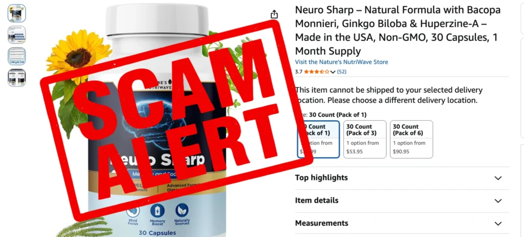 Scientific infographic illustrating how Neuro-Sharp active capsules increase cerebral blood flow, promote neurotransmitter health, and enhance brain cell communication.