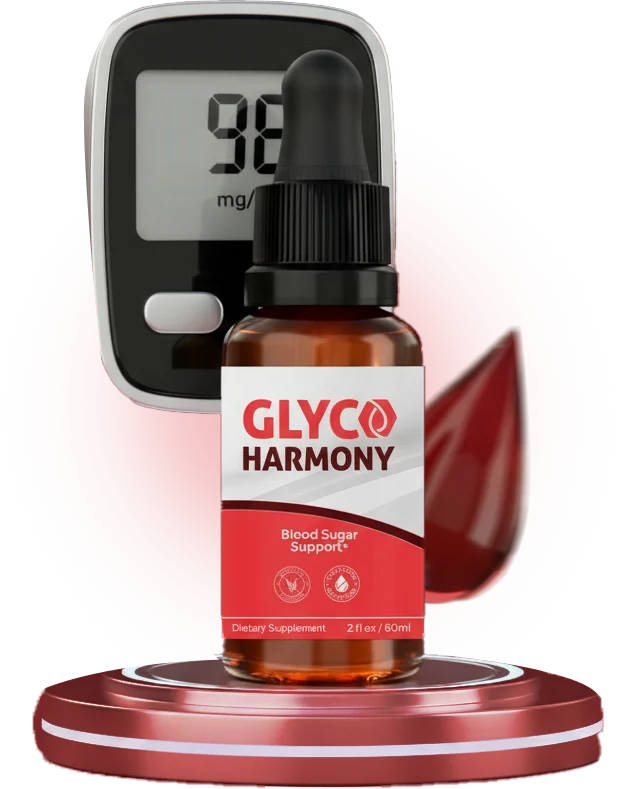 Two bottles of Glyco Harmony supplement on a clean background.