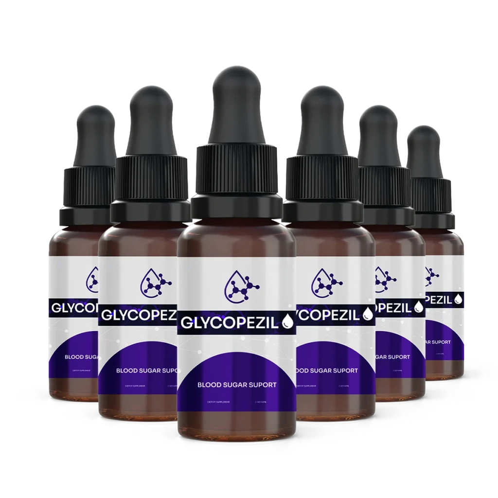 Three discounted package options for the Glycopezil supplement, featuring the 6-bottle bundle as the recommended choice with maximum savings and free shipping nationwide.