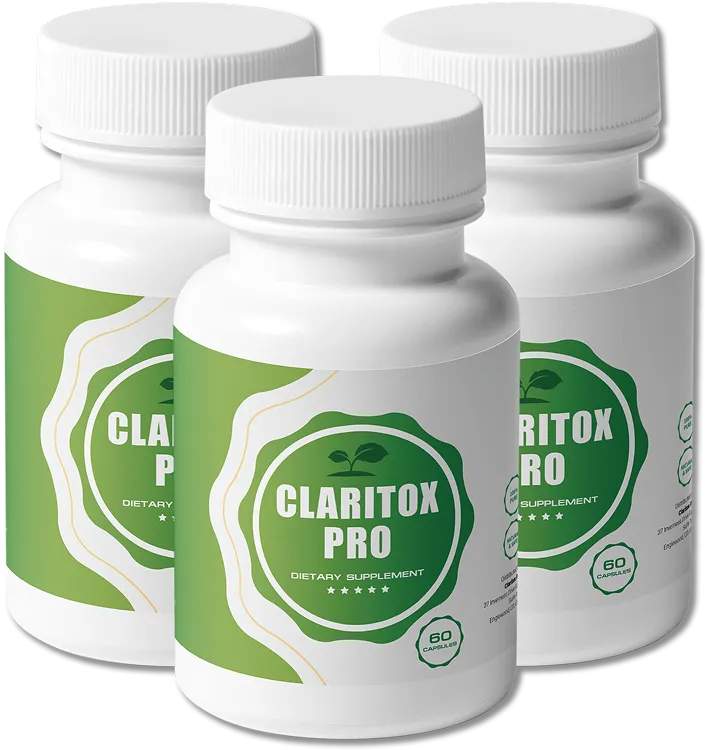 A single bottle of Claritox Pro premium balance supplement containing 60 capsules for long-term dizziness prevention and inner ear health support.