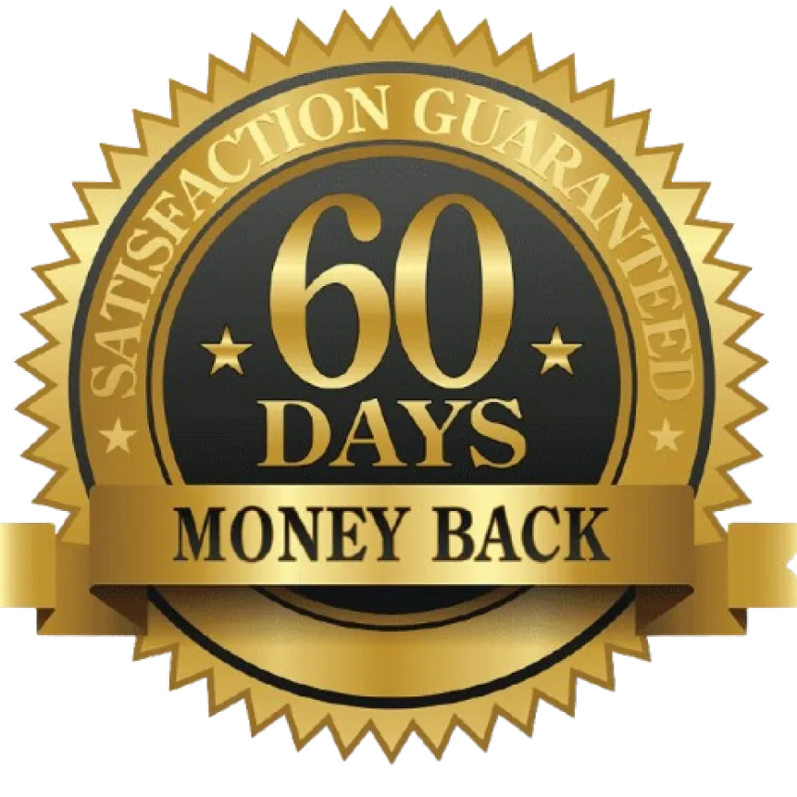 Official VisiFlow 60-day 100% money-back guarantee badge ensuring a completely secure and risk-free purchase from the manufacturing store.