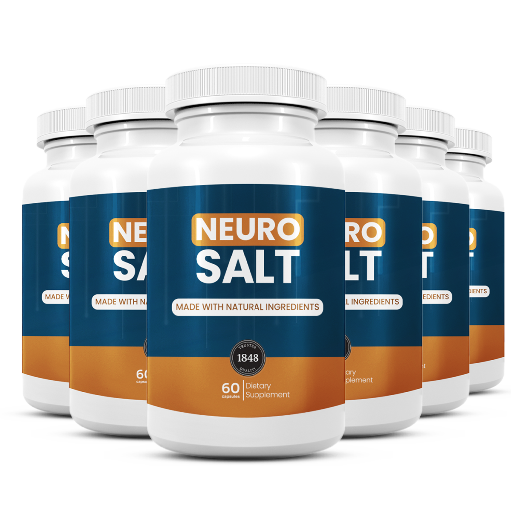 6 bottle of NeuroSalt premium dietary supplement containing 360 capsules for natural nerve