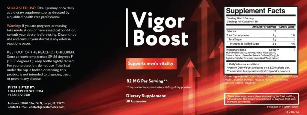 "Security warning graphic advising buyers to avoid marketplace counterfeits and purchase VigorBoost exclusively from the verified supplier."