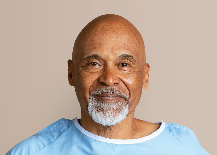 Portrait of a smiling adult man representing verified consumer vitality, health satisfaction, and active lifestyle recovery.